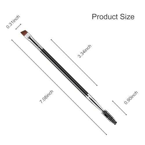 Kootinn Duo Eyebrow Brush Set Angled Brush and Spoolie 5 Pcs