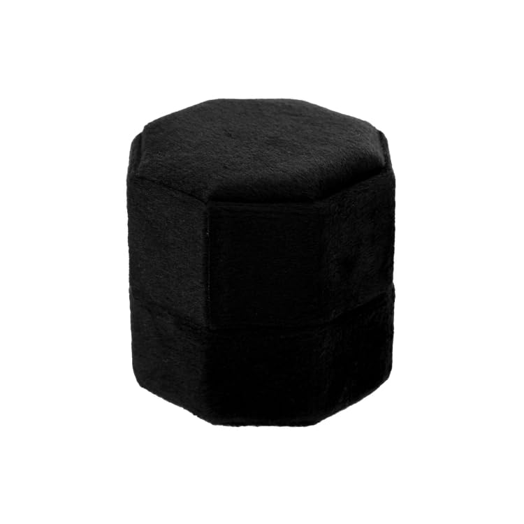 Black Velvet Ring Box for 3 Rings – Elegant Triple Slot Holder