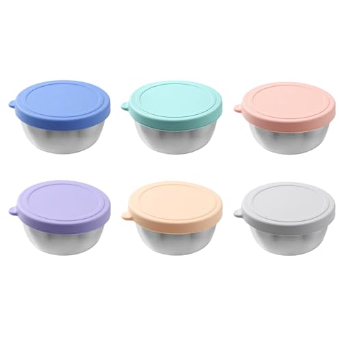 Emptycolor 6-Pack Stainless Steel Salad Dressing Containers