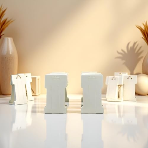 50 White Hair Clip Display Cards - 4.52 x 3 Inches with Cat Design