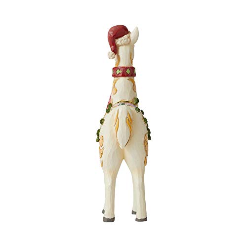 Enesco Jim Shore Heartwood Creek FA-La-Llama with Scarf Pint-Sized Figurine, 5.63 Inch, Multicolor