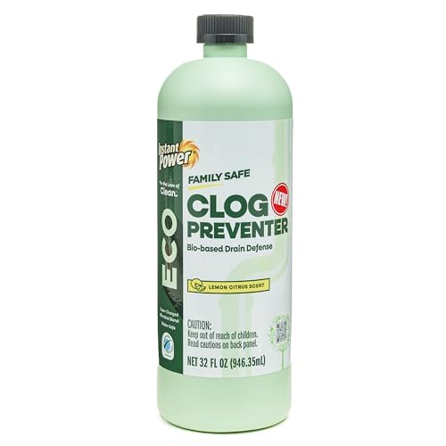 Instant Power Eco Clog Preventer Drain Cleaner & Maintainer 32 fl oz - Safe Enzyme Formula