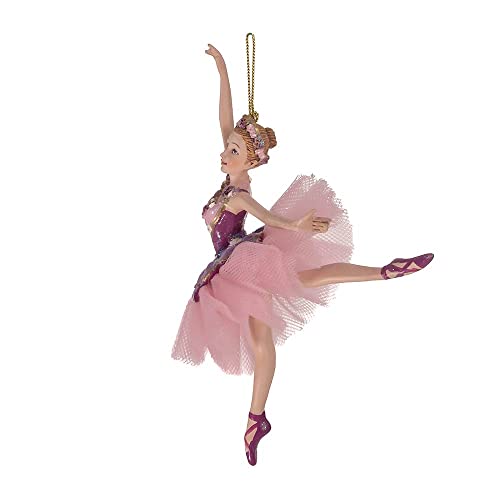 Sugar Plum Ballerina Christmas Ornament - Pink Tutu Decorative Holiday Decor