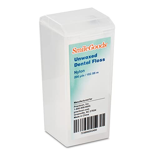 Practicon SmileGoods Unwaxed Dental Floss 200 Yard Nylon Refill