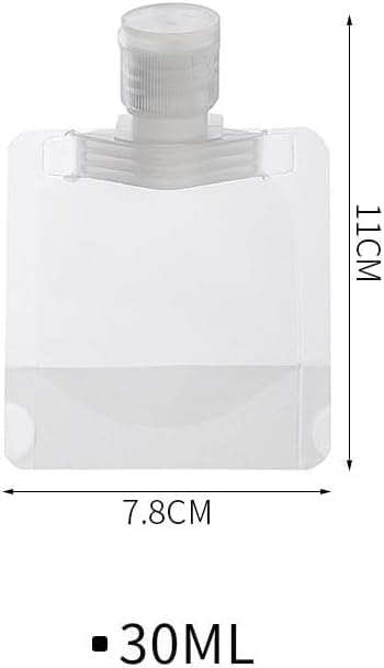 Refillable Travel Squeeze Pouches 30ml 10-Pack for Toiletries