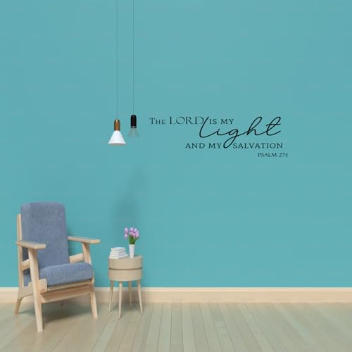 Psalm 27:1 Wall Decal - Christian Vinyl Scripture Art