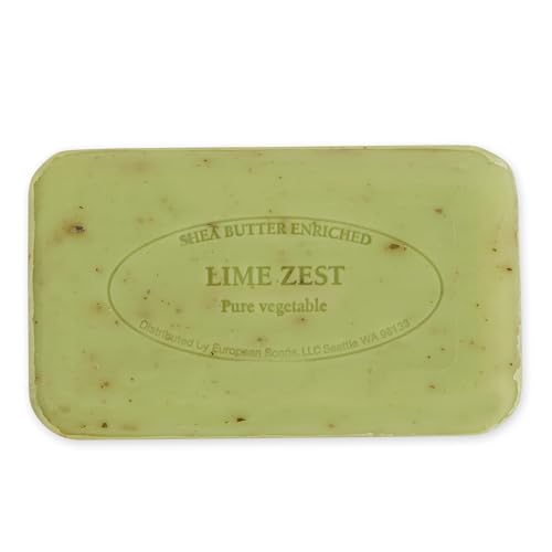 Pre de Provence Lime Zest Soap Bar, 5.3 Ounce - Natural French Skincare