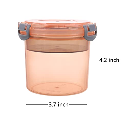 Transparent Reusable Cereal Yogurt Parfait Container Set with Lids, 20 oz