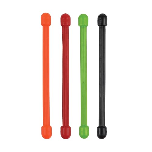 Nite Ize 3-Inch Reusable Rubber Twist Ties - 4-Pack (Colors May Vary)