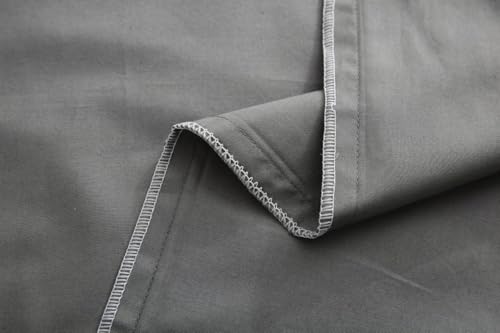 Dark Grey Egyptian Cotton Pillowcases Set of 2 with Zipper – 20x26 Inch