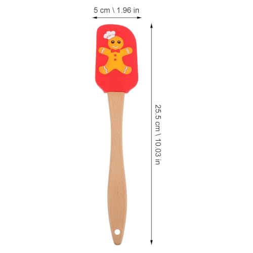 Christmas Gingerbread Silicone Spatula - Red Baking Tool, 10 Inch, Variation 25.50X5X1 CM