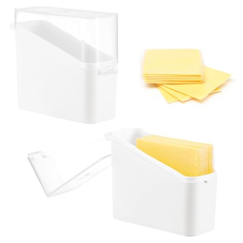Airtight Sliced Cheese Storage Container - 2 Pack, Clear