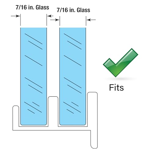 Prime-Line Sliding Shower Door Bottom Guide, 7/16 in. White Plastic