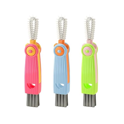 3-in-1 Cup Lid Cleaning Brush Set - Multifunctional Bottle Cleaner