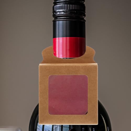 12-Pack Wine Bottle Gift Boxes with Window and Hanging Hook