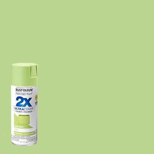 Rust-Oleum Painter's Touch 2X Ultra Cover Spray Paint, Satin Green Apple, 12 oz (4-Pack)