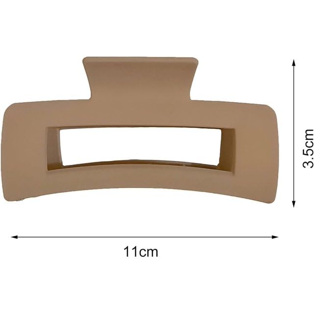 Green Square Hair Claw Clip Large Non-Slip Strong Hold for Thick Hair