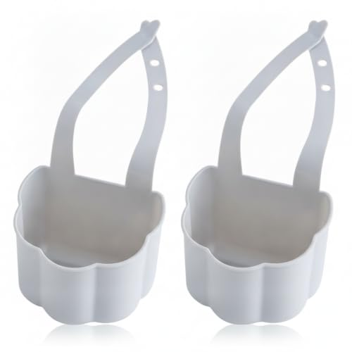 2-Pack Hanging Sink Storage Basket - Gray Portable Organizer