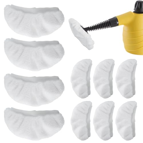 RODISHOMM Universal Steam Cleaner Accessories, 10 Pcs Washable Mop Pads