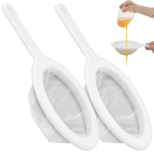 Grevosea 2-Piece Fine Mesh Strainer Set with Handle - 120 and 200 Mesh