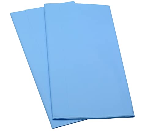 Disposable Blue Plastic Tablecloths - 2 Pack, 108x54 Inch