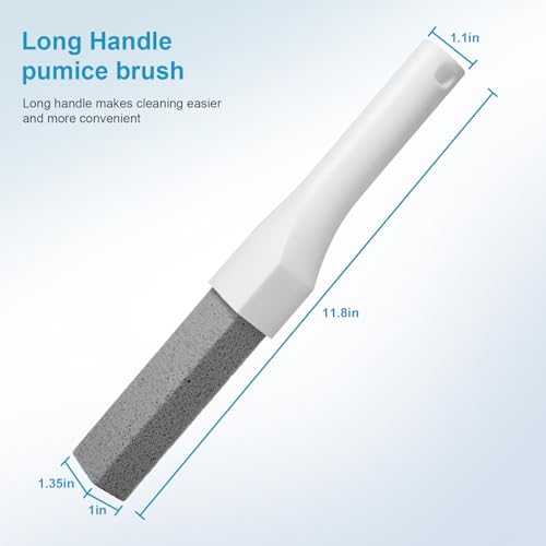 8-Pack Pumice Stone Toilet Bowl Cleaner with Long Handle
