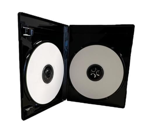 Black 12.5mm Double Blu-Ray Case for CD/DVD Storage - MediaPack4All