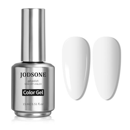 Jodsone 15ml White Gel Nail Polish Soak Off LED Long Lasting