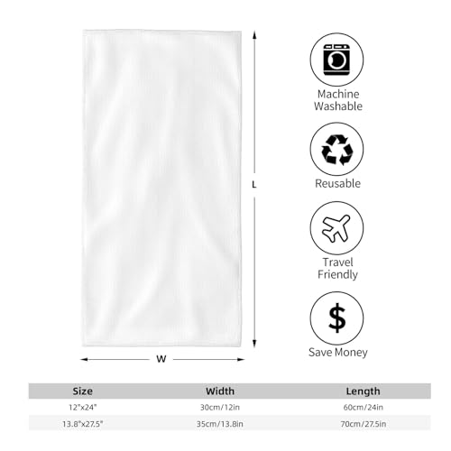 Personalized Hand Towels - Custom Text & Image Print, 12x24"