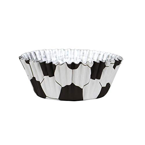 PME Football Cupcake Cases - 30 Pack, Foil Lined Baking Cups