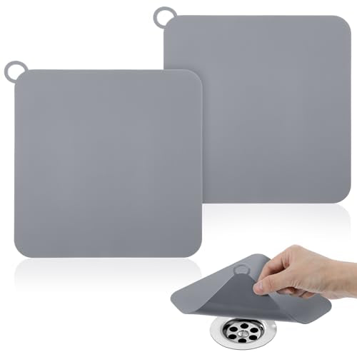 Sorcristy 8x8 Inch Floor Drain Cover - Anti-Odor PVC Sink Stopper, 2 Pack
