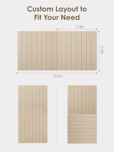 Oatmeal Gray Felt Bulletin Board Tiles - 2 Pack for Small Spaces