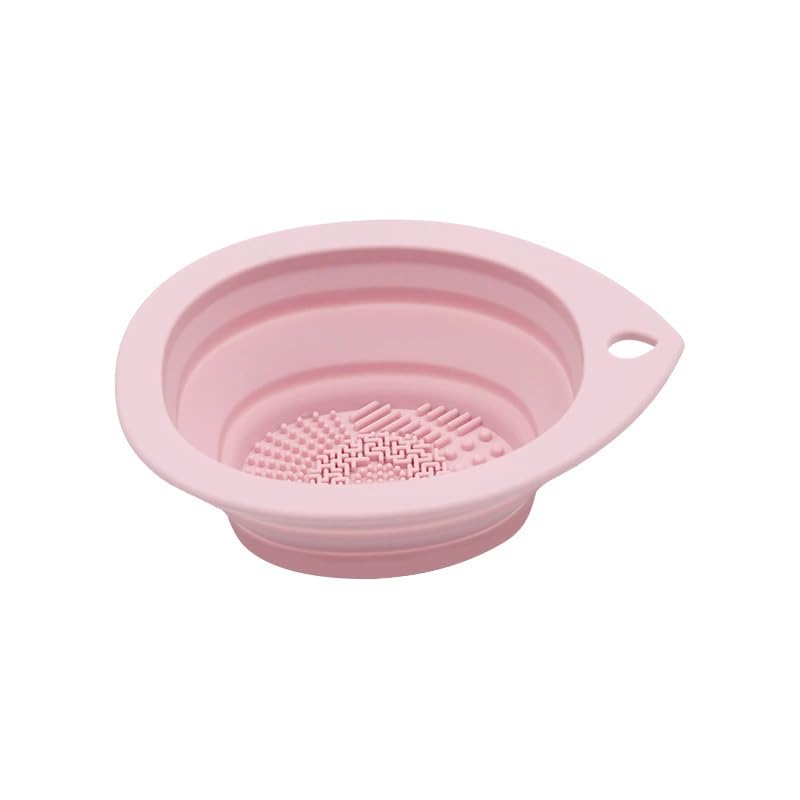 GOSATYUM Foldable Silicone Makeup Brush Cleaning Bowl and Pad