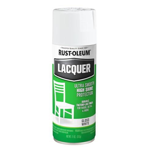 Rust-Oleum White Lacquer Spray Paint, 11 Ounce - Fast-Drying Finish