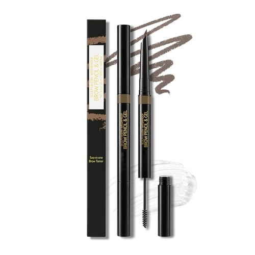 BEUKING Sculpt-N-Stay Waterproof Dual-Ended Eyebrow Pencil & Setting Gel, Shade 04