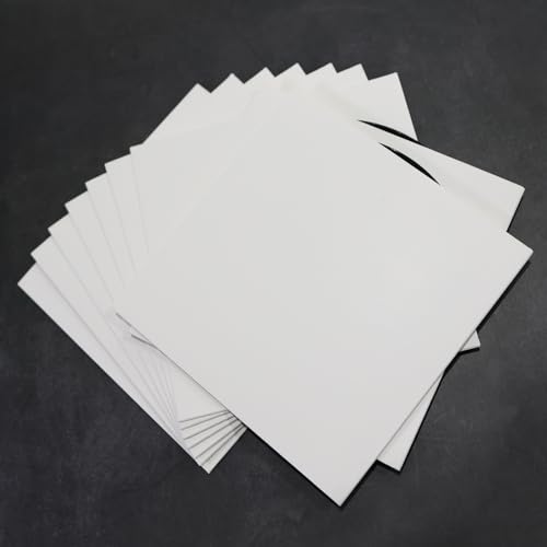 7-Inch Record Sleeves - White EP Jacket Covers, 10 Pack, Style A