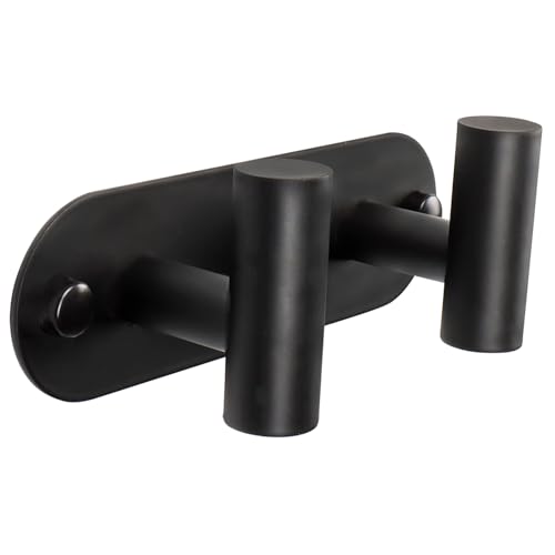 Vanloory 2 Hook Wall Mounted Coat Rack Stainless Steel Matte Black