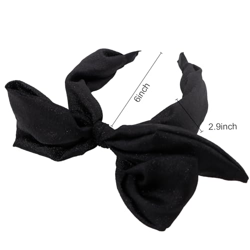 Ondder Knotted Bow Headband for Women and Girls Wide Hair Band