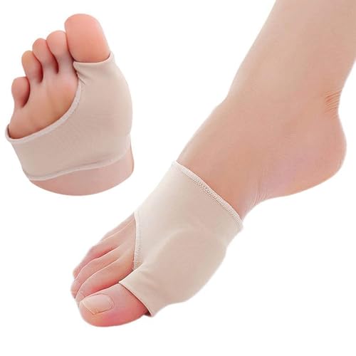 4 Bunion Relief Pads and Sleeves, Orthopedic Bunion Corrector Socks with Gel Pads, 2 Pairs