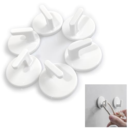 Lightstar 6-Pack Adhesive Wall Hooks - Drill-Free Hanging, 1.6 LB Capacity