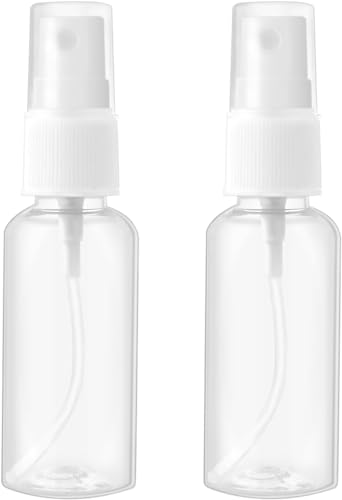 GANPUB Travel Spray Bottles 30ml Clear Plastic Fine Mist 2 Pack