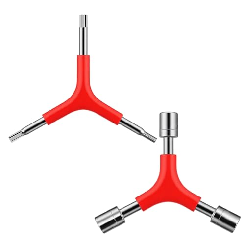 4 Pcs 3 Way Socket Wrench Bicycle Hex Wrench Tool Y-Shaped Bike Repair Tools Outer Spanners 4/5/6mm Y-Type 8/9/10mm Bicycle Cycling Repair Hardware Multitool Kit
