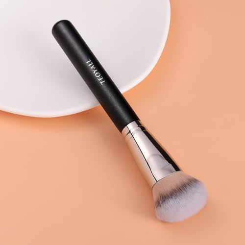 TEOYALL Domed Foundation Brush - Soft Synthetic Blending & Buffing Brush