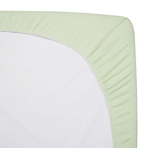 TL Care 100% Cotton Jersey Fitted Crib Sheet, 28" x 52", Celery