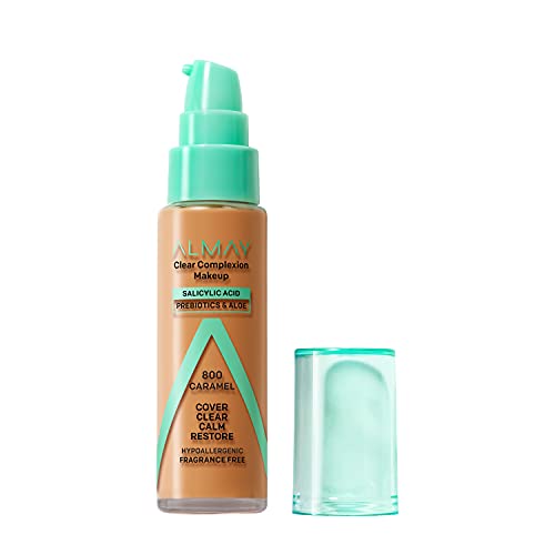 Almay Clear Complexion Acne Liquid Foundation 800 Caramel 1 fl oz