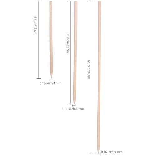 6" Natural Bamboo Skewers (100 PCS) - Eco-Friendly BBQ & Party Picks