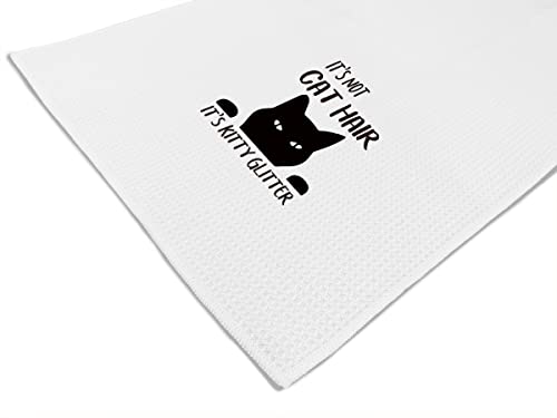 Voatok It's Not Cat Hair Kitty Glitter Hand Towels - Funny Black Cat Decor - Variation: Cat2