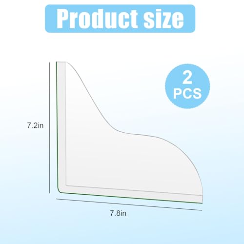 Clear Shower Corner Splash Guard - 2 Pack Self-Adhesive Silicone Water Guard