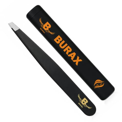 Burax Professional Precision Stainless Steel Eyebrow Tweezers Set