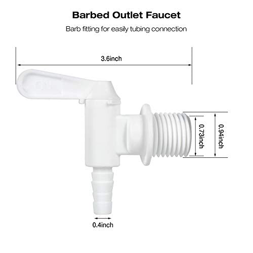FERRODAY 3 Pack Bucket Spigot, Food-Grade Bottling Spout for Homebrew